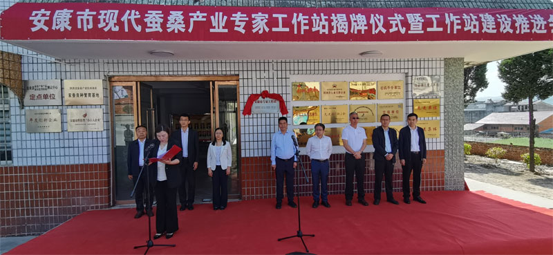 qy球友会官网举行安康市现代蚕桑产业专家工作站揭牌仪式暨工···