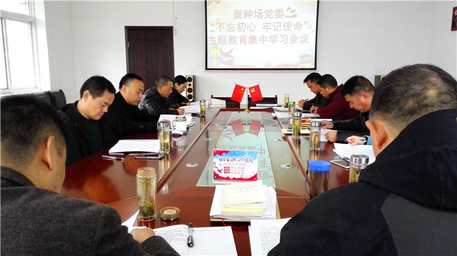 市蚕种场党委召开“不忘初心、牢记使命”主题教育第五次集中学习